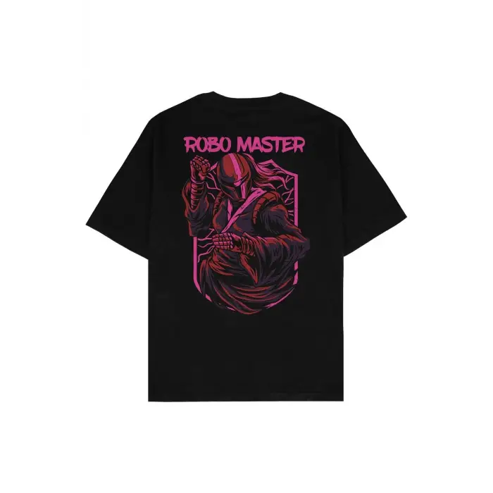 Robo Master Siyah Oversize Unisex T-shirt