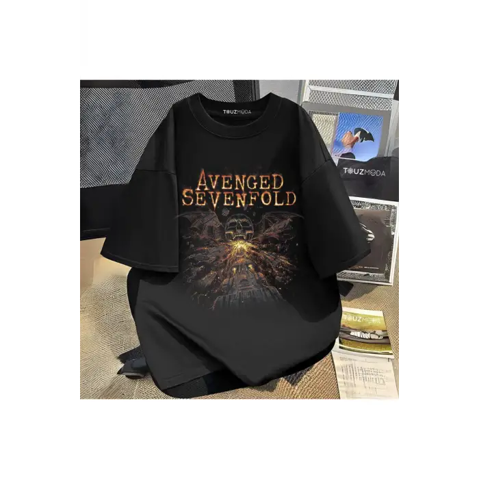 Rock Serisi Avenged Sevenfold Baskılı Unisex Oversize