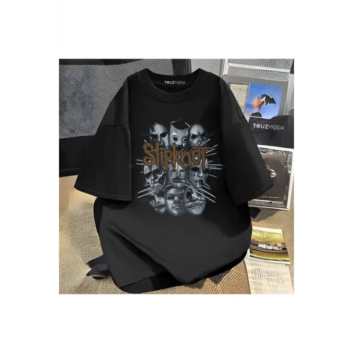Rock Serisi Slipknot Baskılı Unisex Oversize