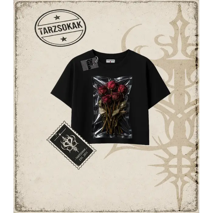 ROSE Kadın Crop Tişört