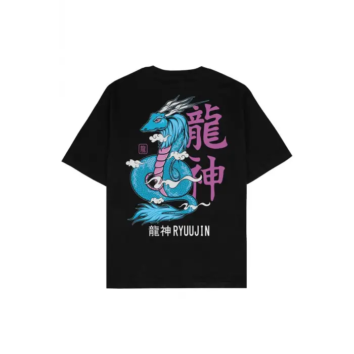 Ryuujin Siyah Oversize Unisex T-shirt
