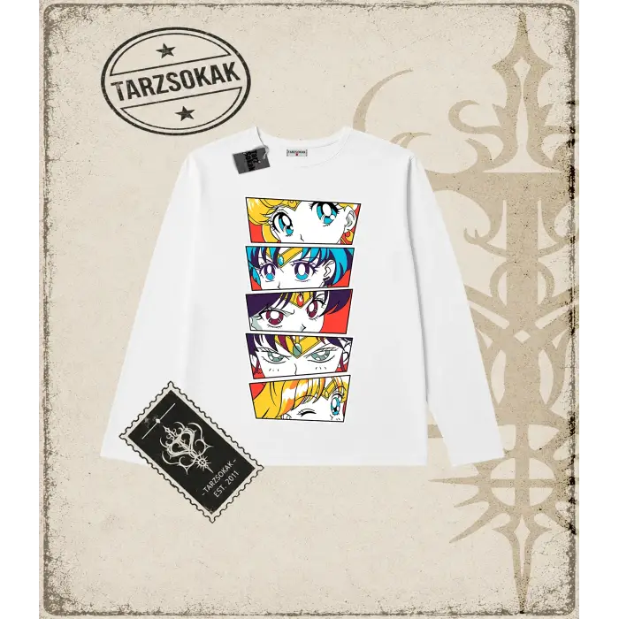 Sailor Moon Anime Baskılı Long Sleeve