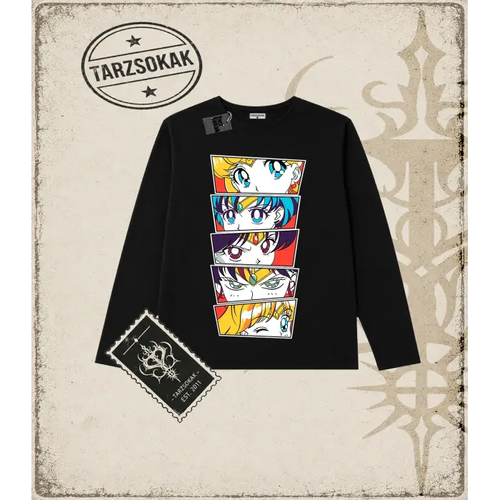 Sailor Moon Anime Baskılı Long Sleeve