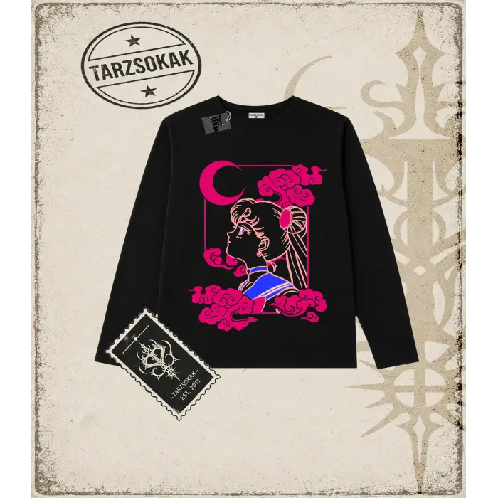 Sailor Moon Anime Baskılı Long Sleeve