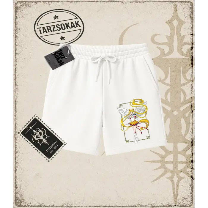 Sailor Moon Anime Baskılı Unisex Şort