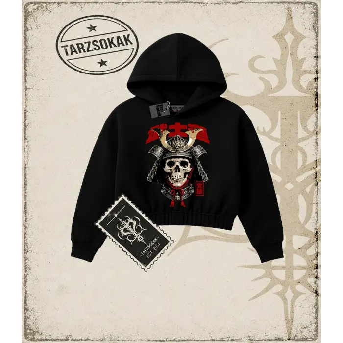 SAMURAI Kadın Crop Kapşonlu Sweatshirt