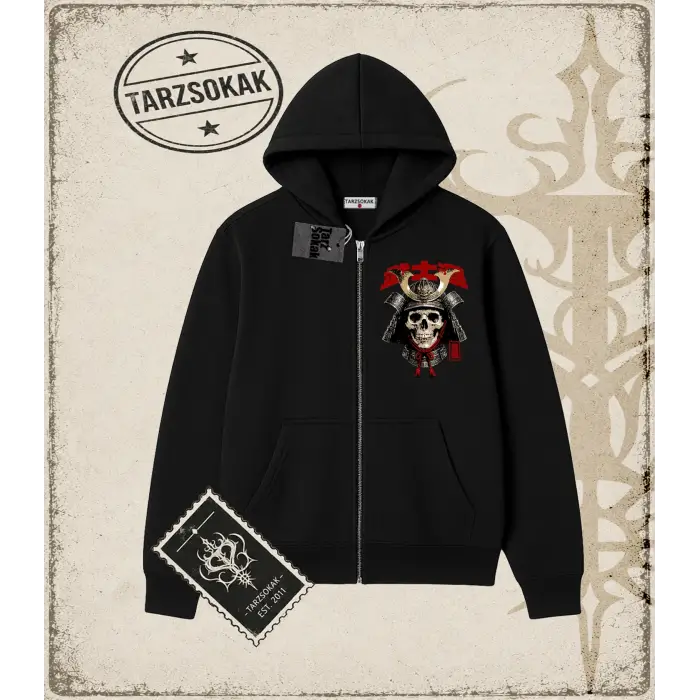 SAMURAI Oversize Unisex Hırka & Çeket Fermuarlı Sweatshirt