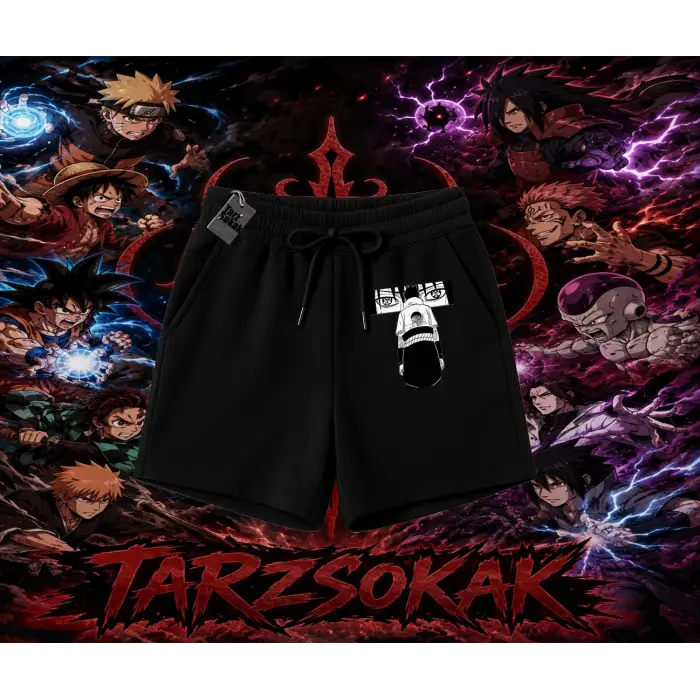 Sasuke uchiha Naruto Anime Karakter Unisex Şort Beyaz
