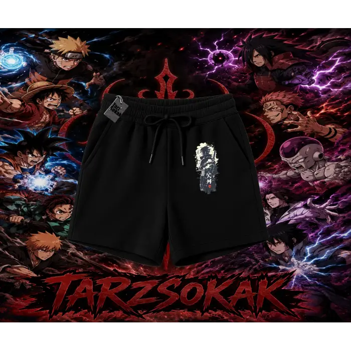 Sasuke uchiha Naruto Anime Karakter Unisex Şort Beyaz