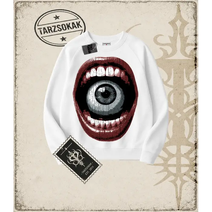 SCREAM Oversize Unisex Bisiklet Yaka Sweatshirt