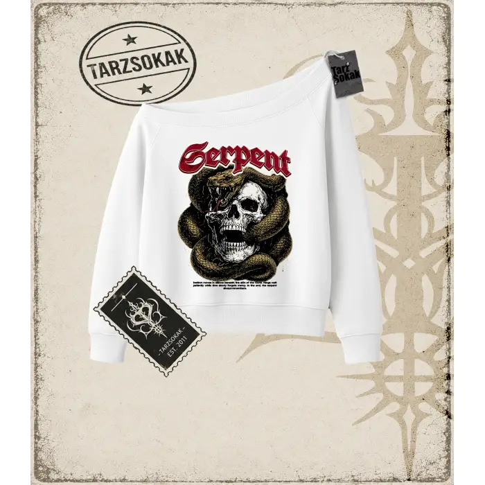 SERPENT Kadın Kayık Yaka Sweatshirt