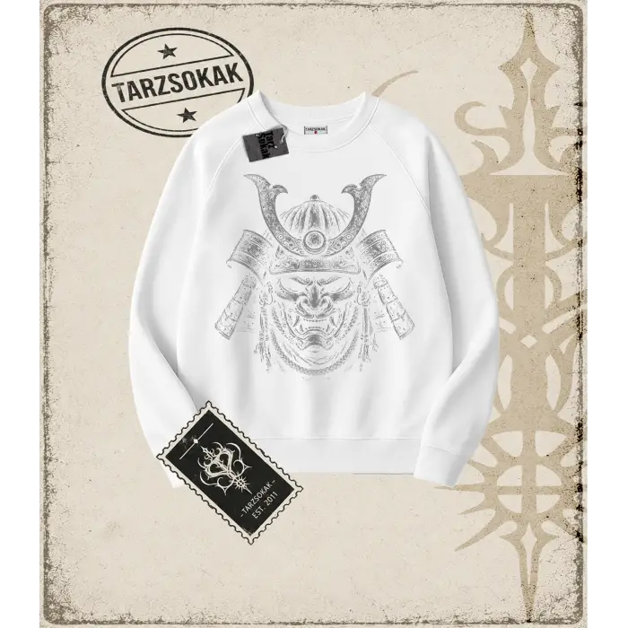 SHOGUN  Oversize Unisex Bisiklet Yaka Sweatshirt