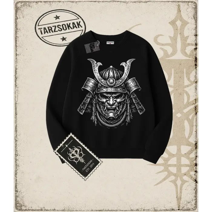 SHOGUN  Oversize Unisex Bisiklet Yaka Sweatshirt