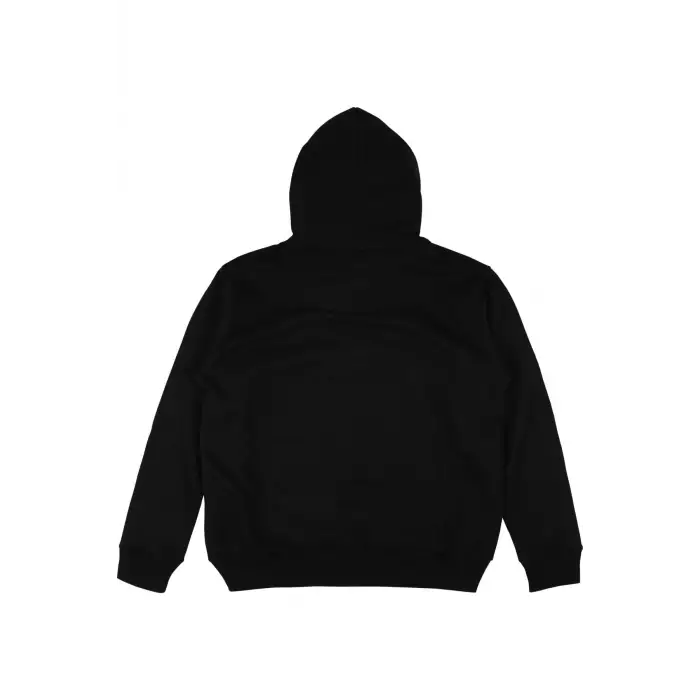 Siyah Basic  Oversize Unisex Kapüşonlu Sweatshirt Hoodie