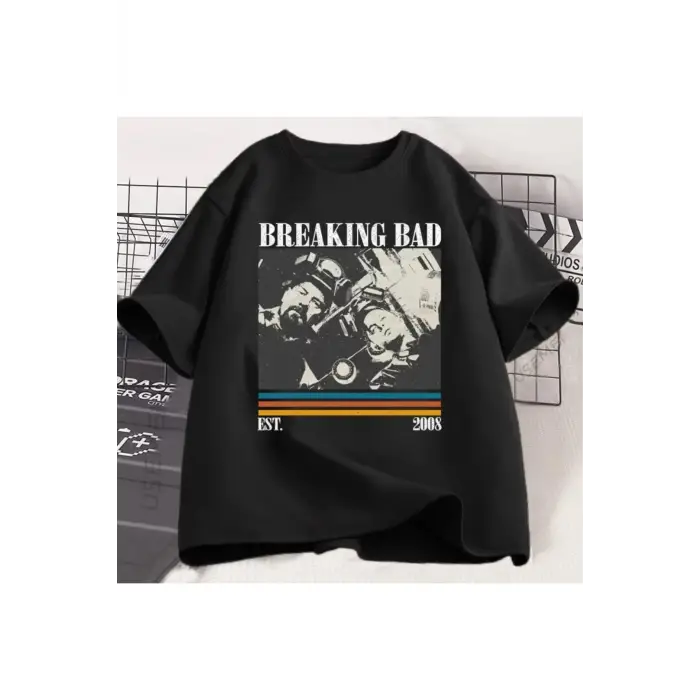 Siyah Breaking Bad Vintage Gevşek Elbise Es