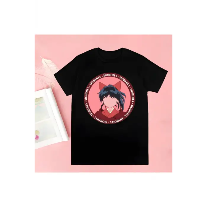 Siyah Inuyasha Yeni Baskı Tshirt Yaz Yenilik