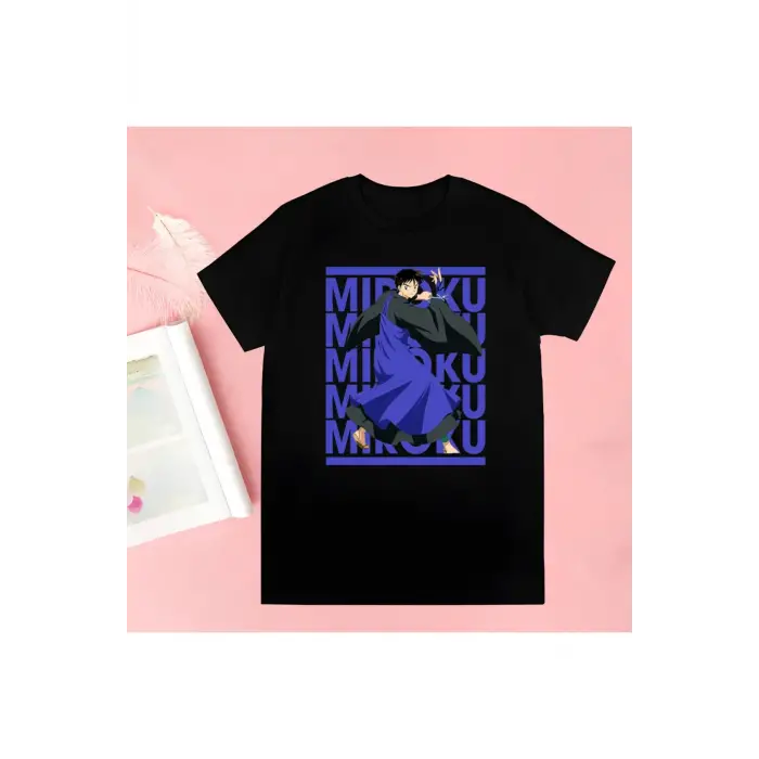 Siyah Inuyasha Yeni Baskı Tshirt Yaz Yenilik