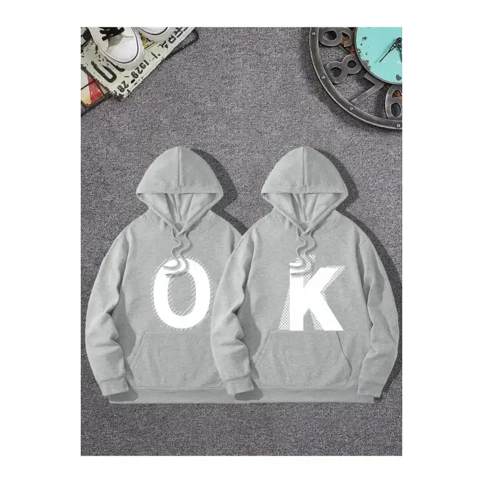 Siyah Kapşonlu Sweatshirt Çift Sevgili Kombinleri Couple Clothing