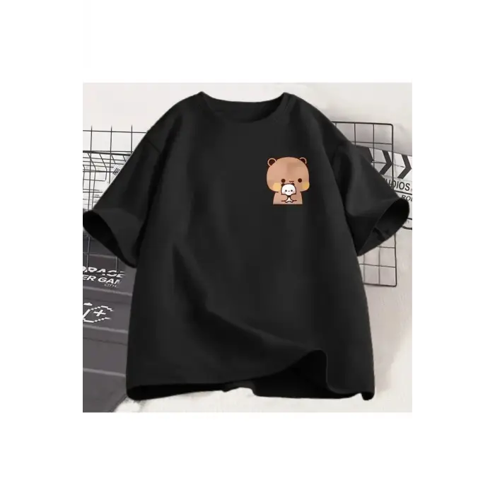 Siyah Panda Ayı Bubu Dudu ve Bebekler Komik Çift T