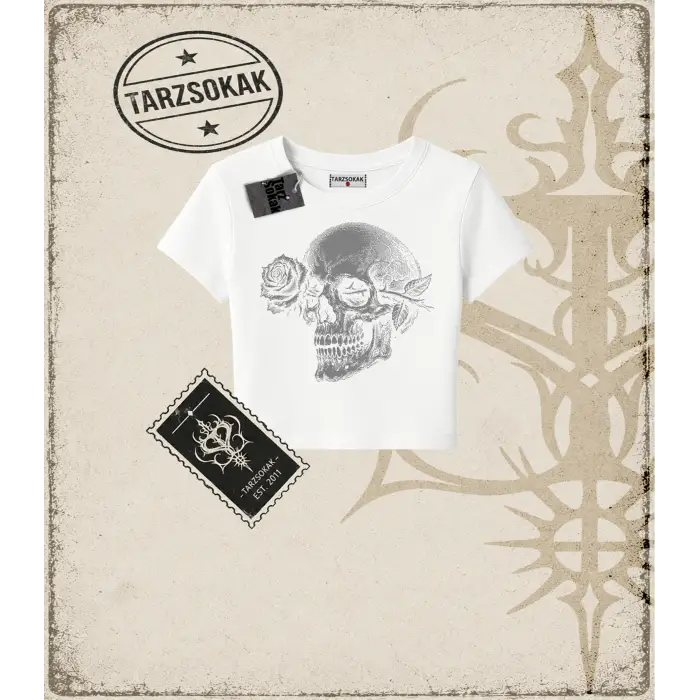 SKULL Kadın Baby Tee