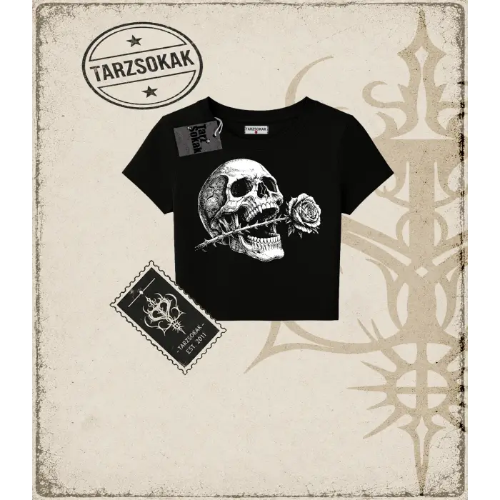 SKULL   Kadın Baby Tee