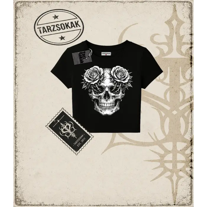 SKULL   Kadın Baby Tee
