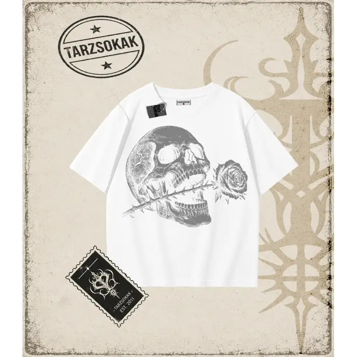 SKULL   Oversize Unisex Tişört