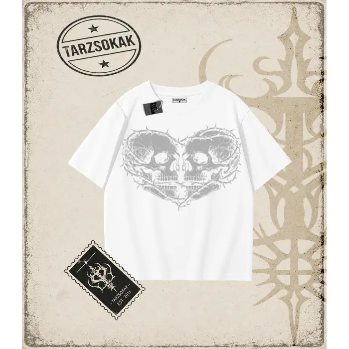 SKULL   Oversize Unisex Tişört