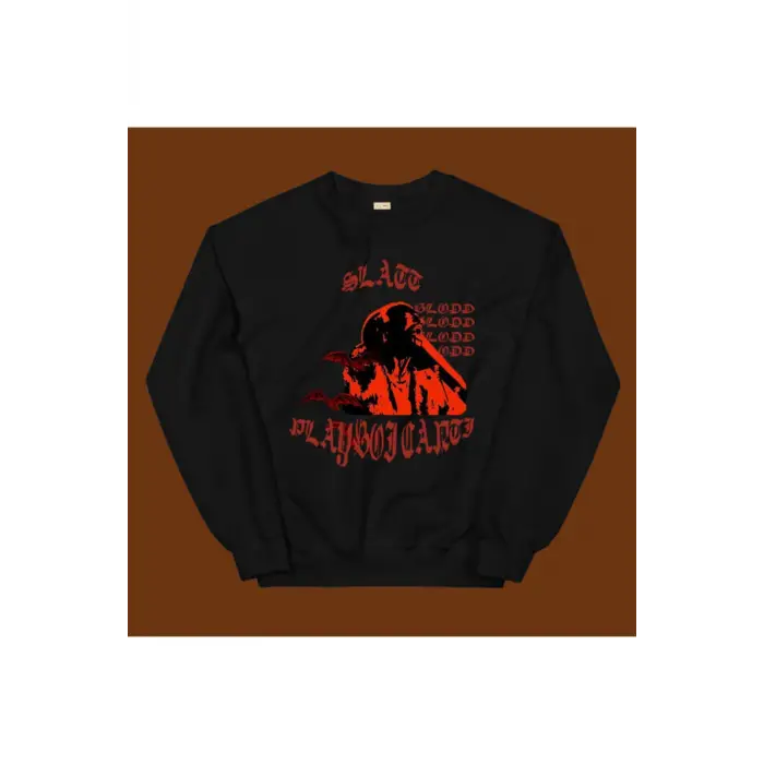 Slatted Playboi Carti Sweatshirt Siyah