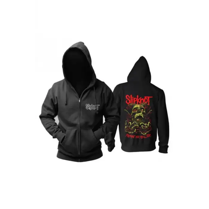 Slipknot Hoodie Fermuarlı Kapüşonlu Tip76 14059