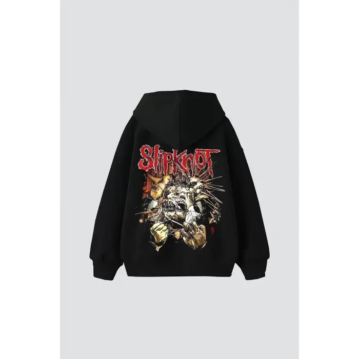 Slipknot Sırt Baskılı Siyah Oversize Unisex