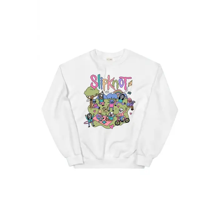 Slipknot Sweatshirt Beyaz