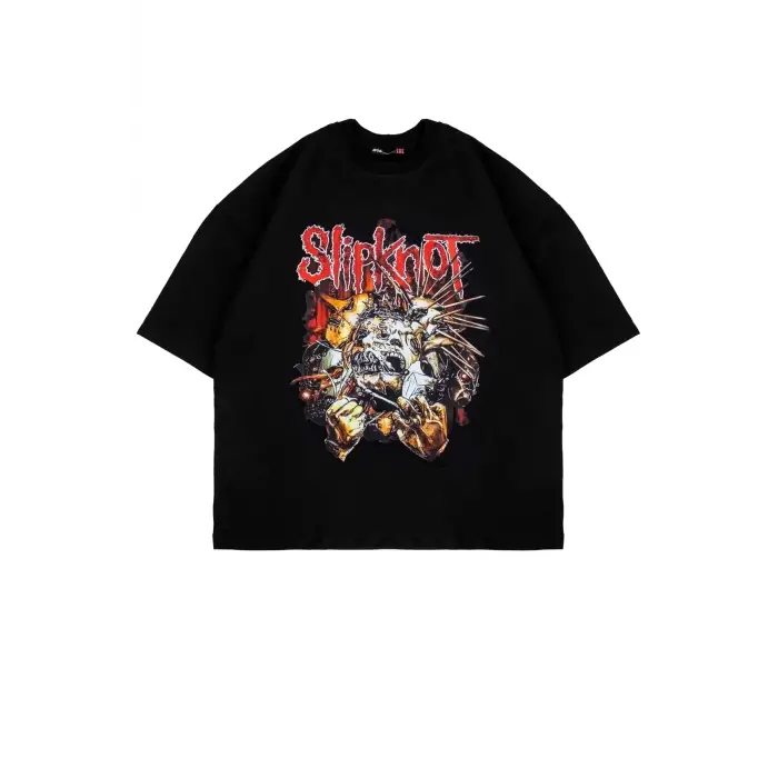 Slipknot Zombie Baskılı Siyah Oversize Unisex