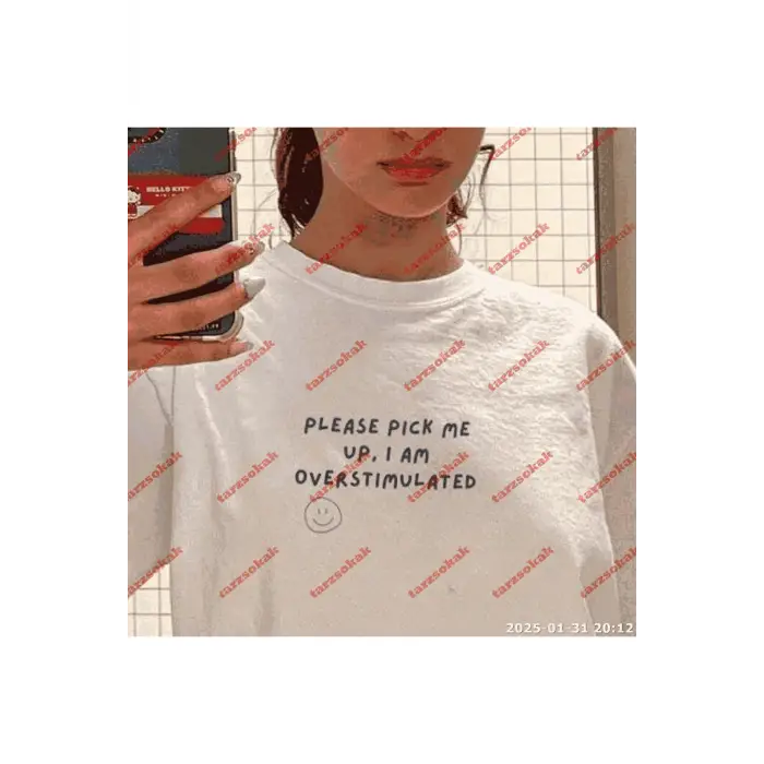 Slogan Unisex Yazılı Oversize Tshirt TWGWBR20