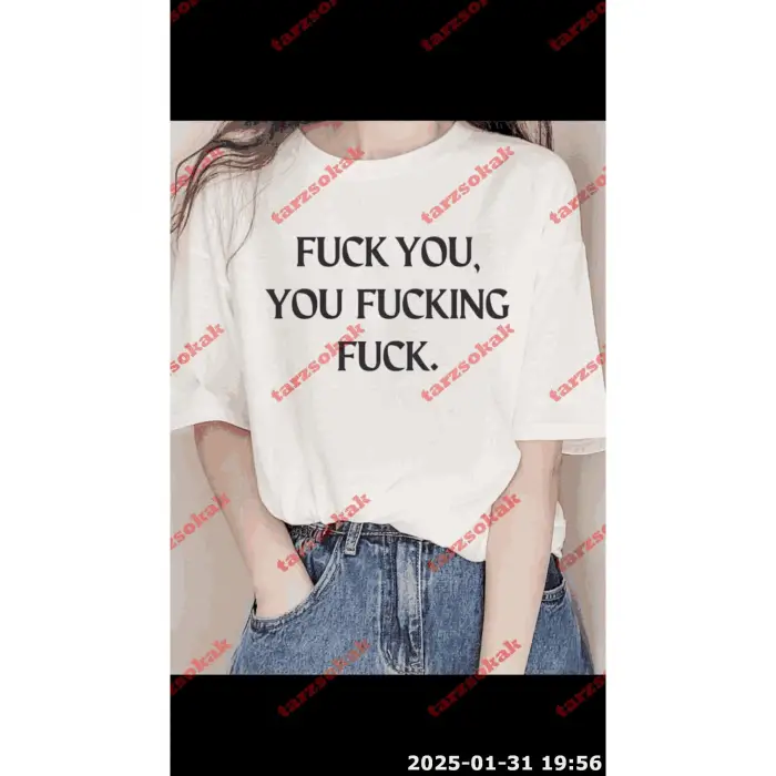 Slogan Unisex Yazılı Oversize Tshirt TWGWBR26