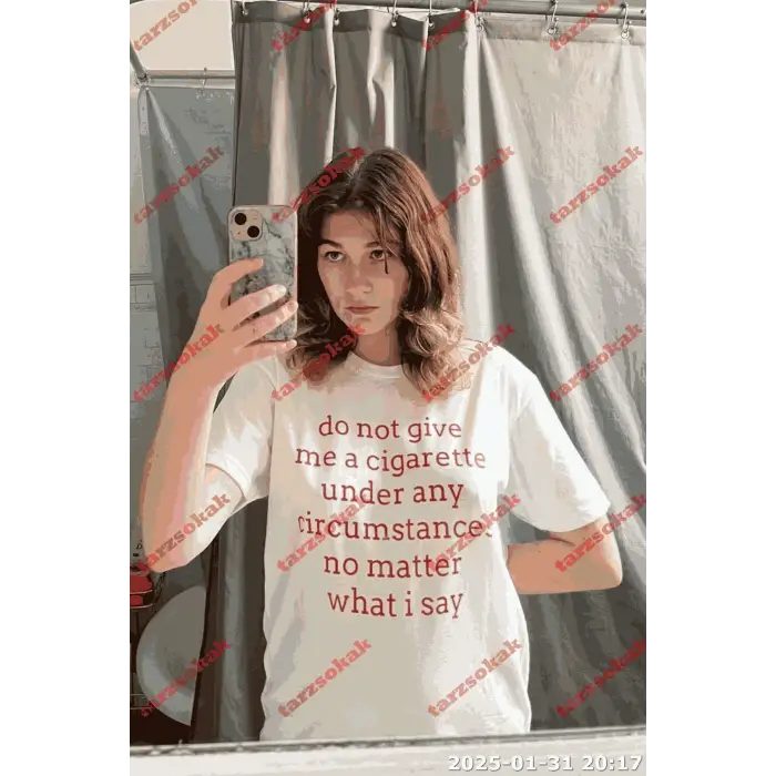 Slogan Unisex Yazılı Oversize Tshirt TWGWBR29