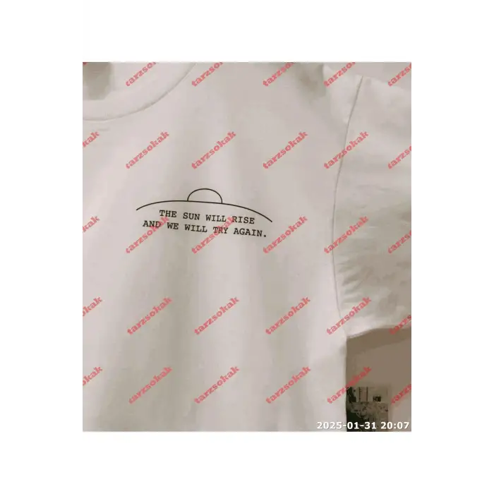 Slogan Unisex Yazılı Oversize Tshirt TWGWBR36
