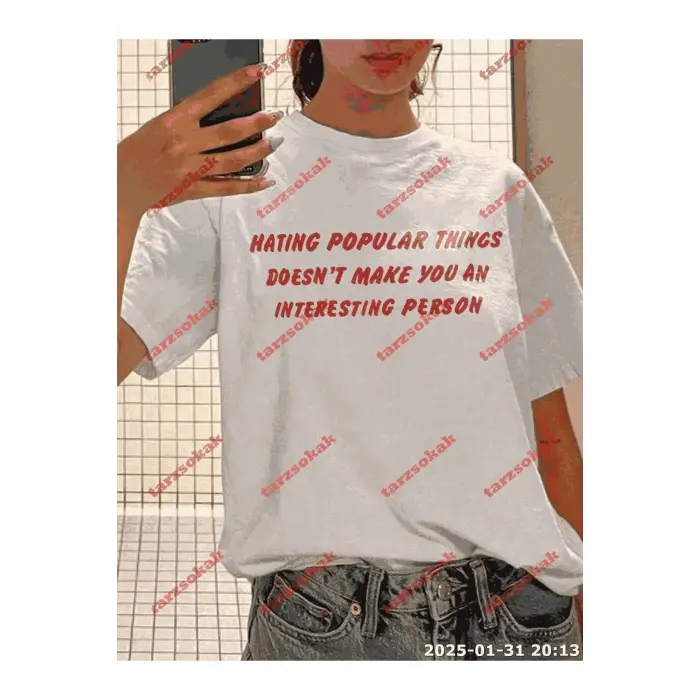 Slogan Unisex Yazılı Oversize Tshirt TWGWBR54