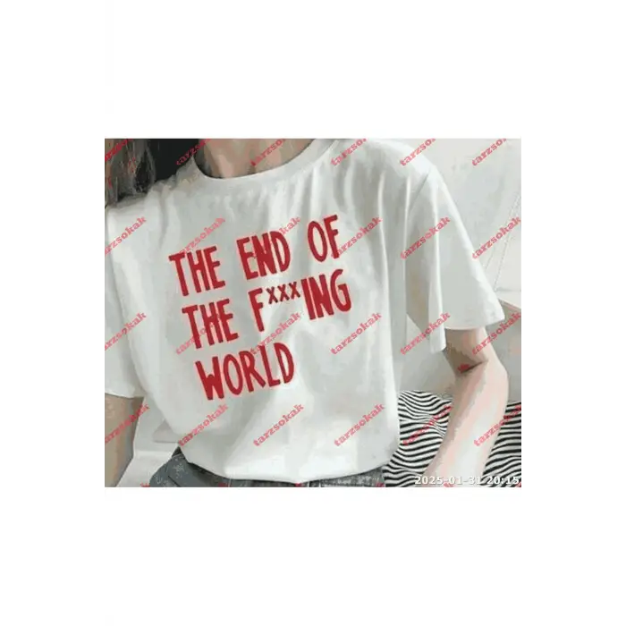 Slogan Unisex Yazılı Oversize Tshirt TWGWBR56