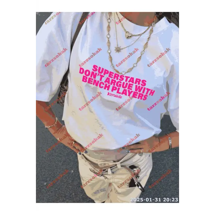 Slogan Unisex Yazılı Oversize Tshirt TWGWBR61