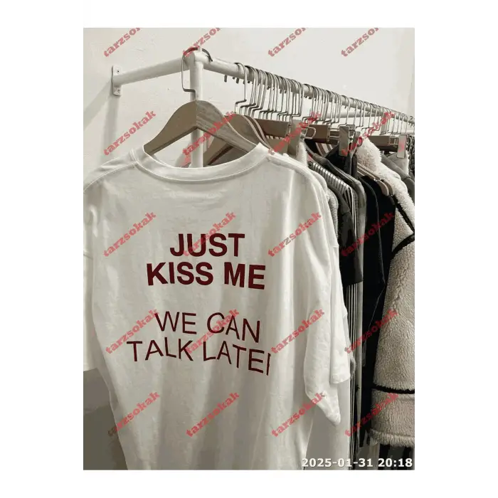 Slogan Unisex Yazılı Oversize Tshirt TWGWBR68