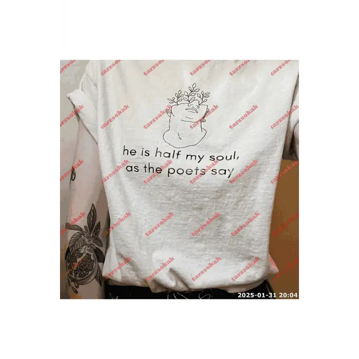 Slogan Unisex Yazılı Oversize Tshirt TWGWBR7