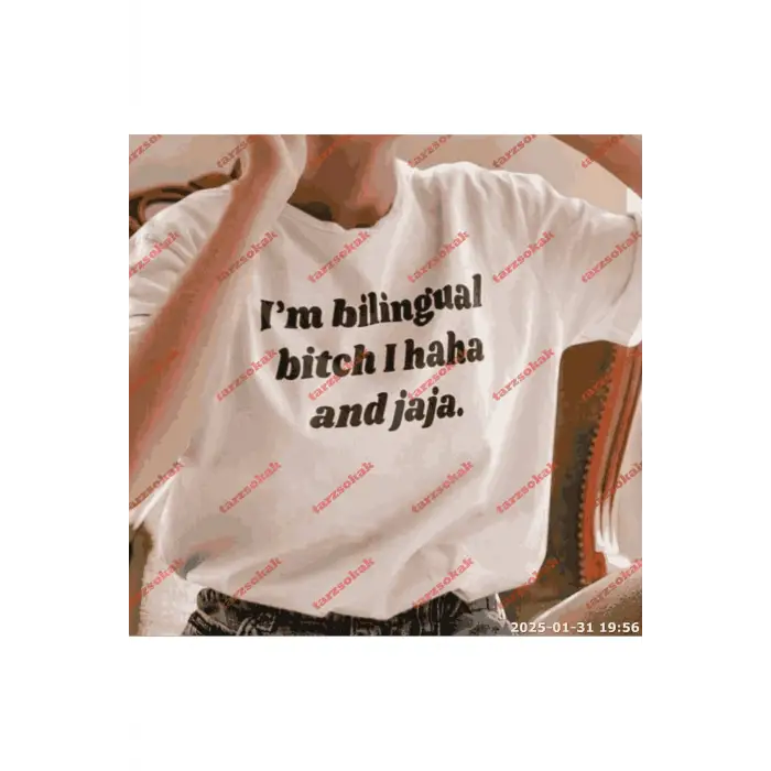 Slogan Unisex Yazılı Oversize Tshirt TWGWBR70