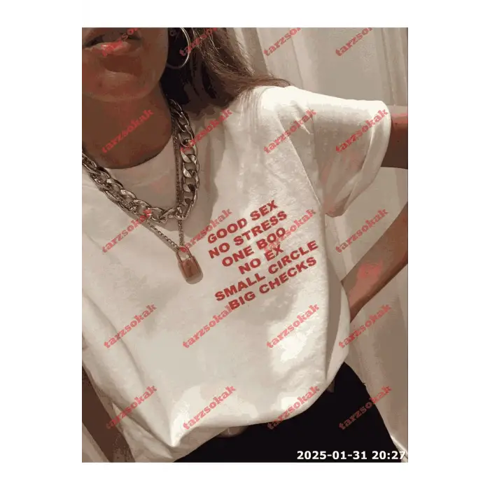 Slogan Unisex Yazılı Oversize Tshirt TWGWBR73