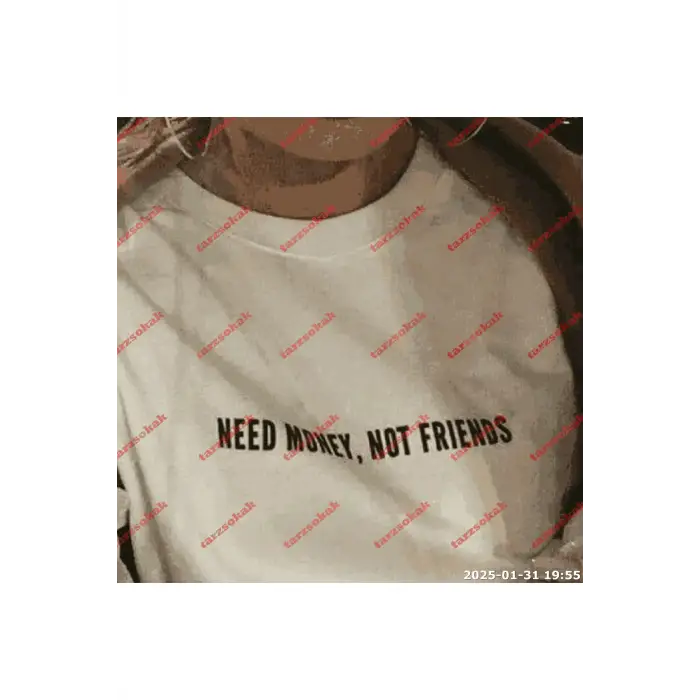 Slogan Unisex Yazılı Oversize Tshirt TWGWBR9