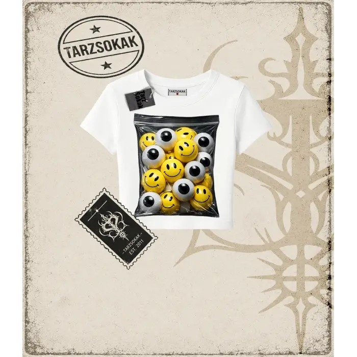 SMILEY Kadın Baby Tee