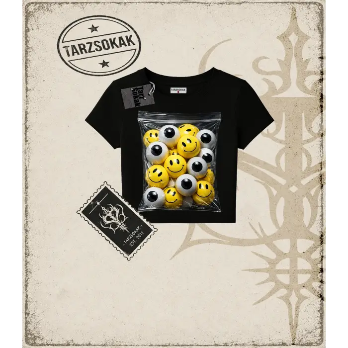 SMILEY Kadın Baby Tee