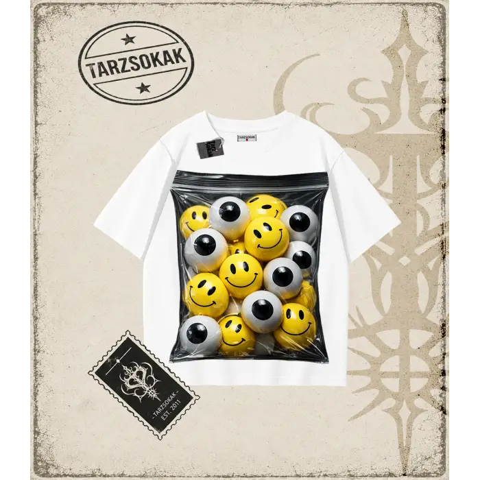 SMILEY Oversize Unisex Tişört