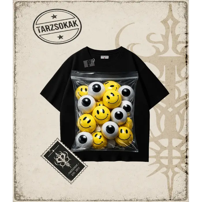SMILEY Oversize Unisex Tişört