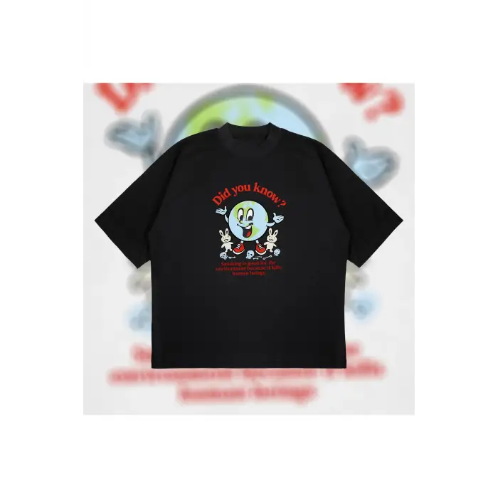 Smoke Is Good Oversize Unisex Pamuklu Nefes Alan Kalın Kumaşlı